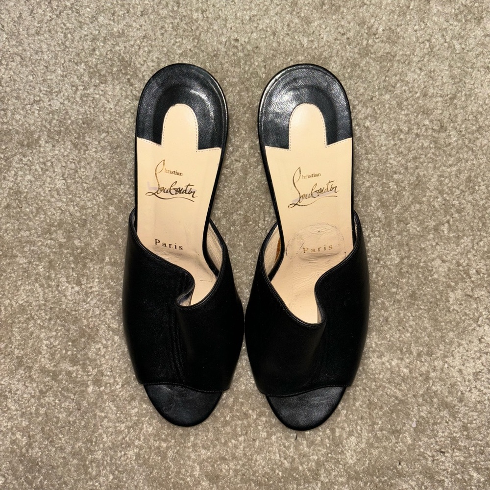 Christian Louboutin Black Mules